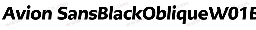 Avion SansBlackObliqueW01BlkObl字体转换